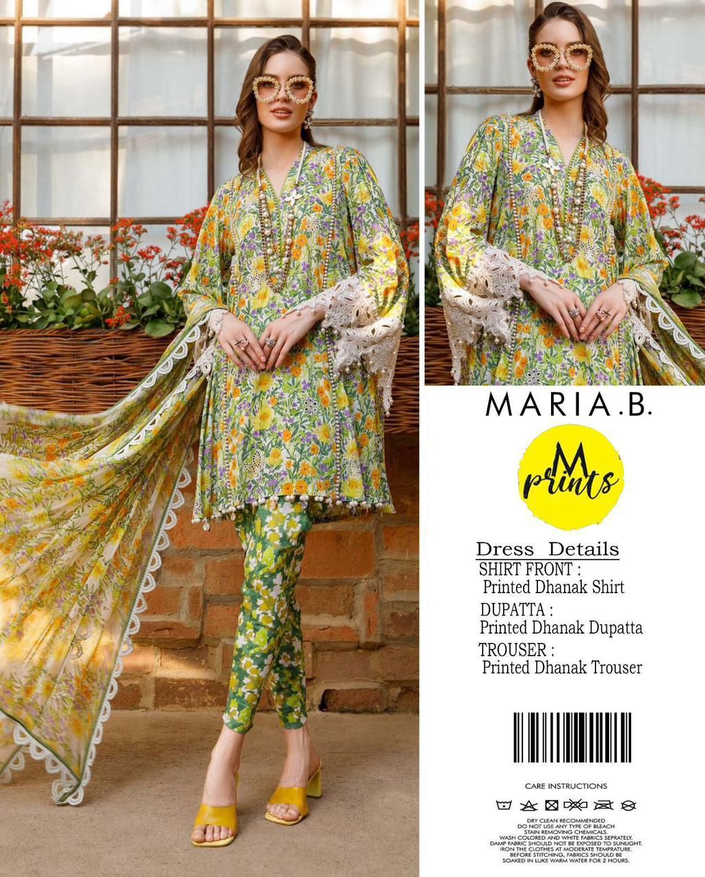 MARIA-B 3-PIECE DHANAK ALLOVER PRINTED
