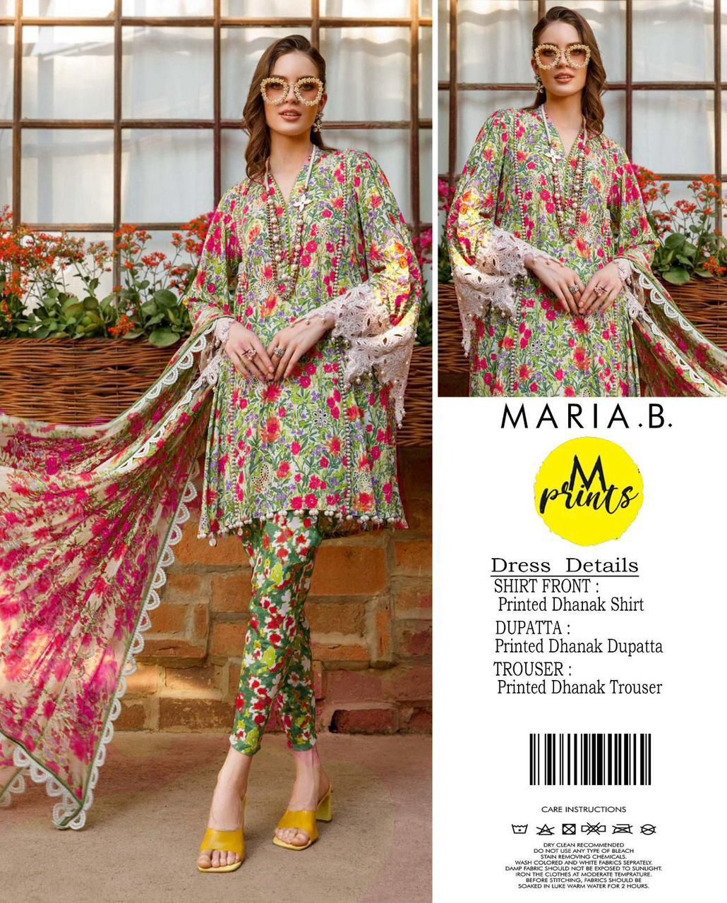 MARIA-B 3-PIECE DHANAK ALLOVER PRINTED
