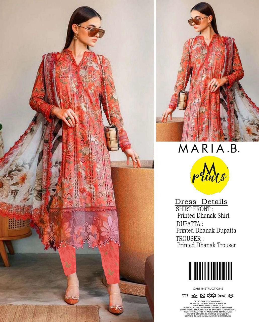 MARIA-B 3-PIECE DHANAK ALLOVER PRINTED