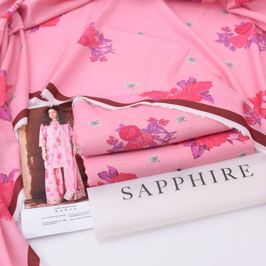 SAPPHIRE 3 PIECE KHADDAR ALL OVER PRINTED