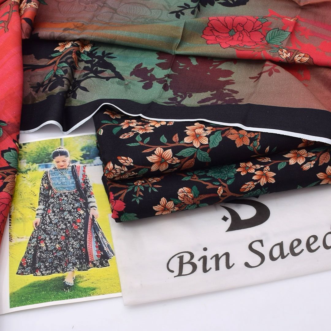 BIN SAEED 3 PIECE KHADDAR ALL OVER PRINTED