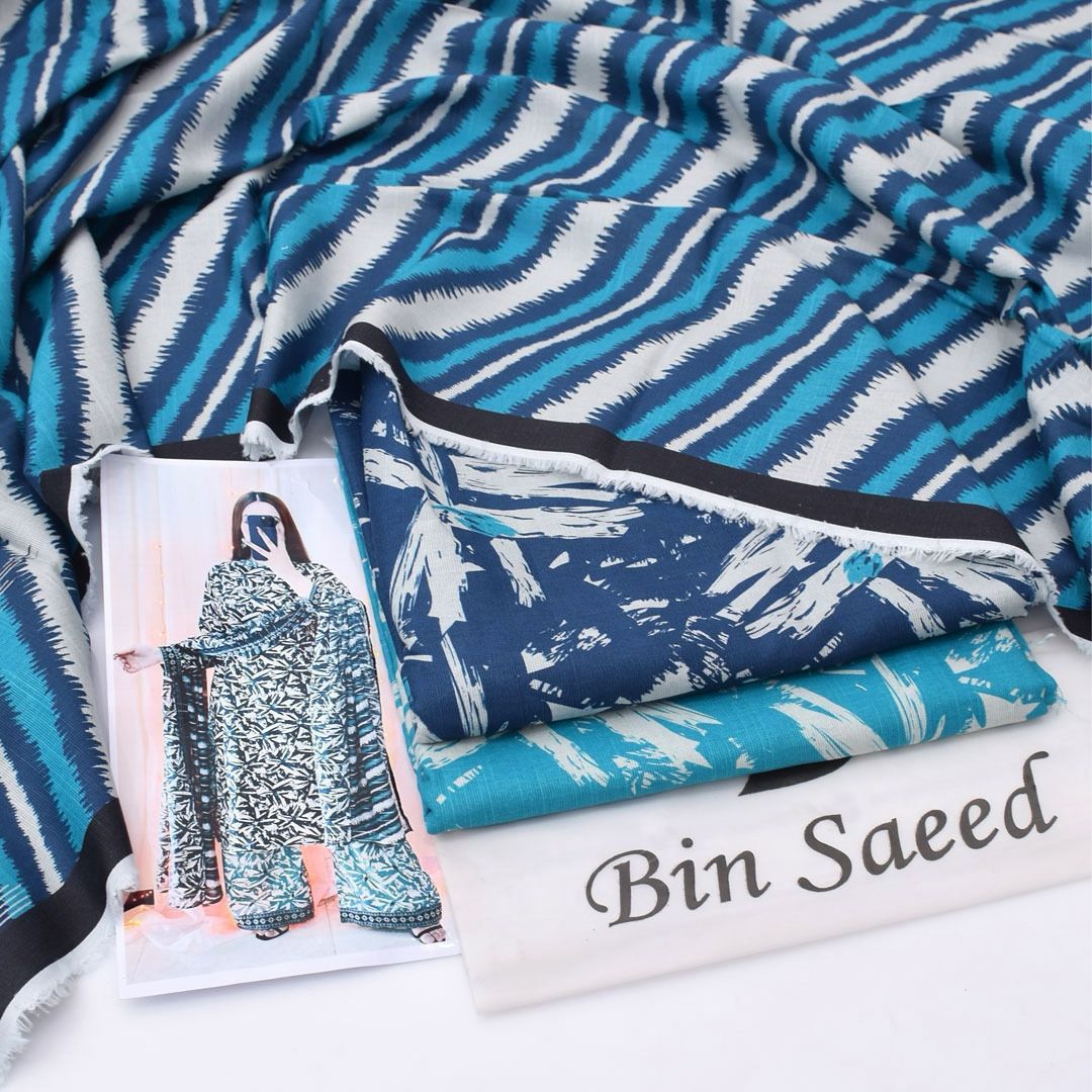 BIN SAEED 3 PIECE KHADDAR ALL OVER PRINTED