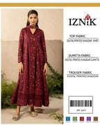 IZNIK 3 PIECE KHADDAR ALL OVER PRINTED