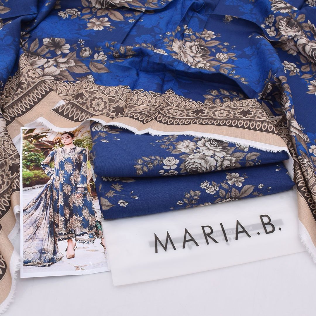 MARIA.B 3 PIECE KHADDAR ALL OVER PRINTED
