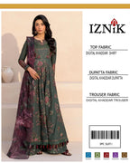 IZNIK 3 PIECE KHADDAR ALL OVER PRINTED