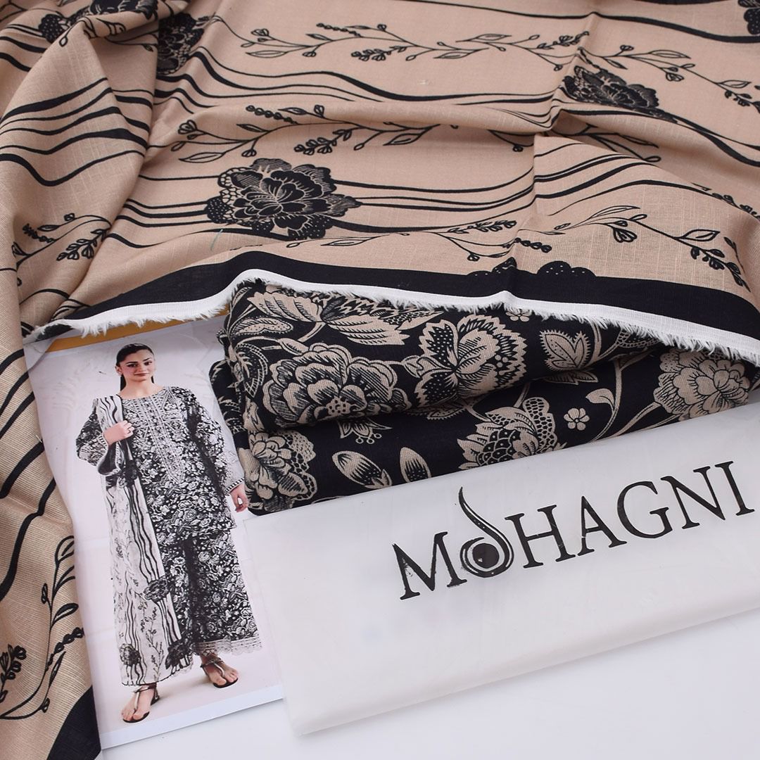MOHAGNI 3 PIECE KHADDAR ALL OVER PRINTED