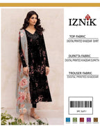IZNIK 3 PIECE KHADDAR ALL OVER PRINTED