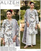 ALIZEH 3 PIECE KHADDAR ALL OVER PRINTED