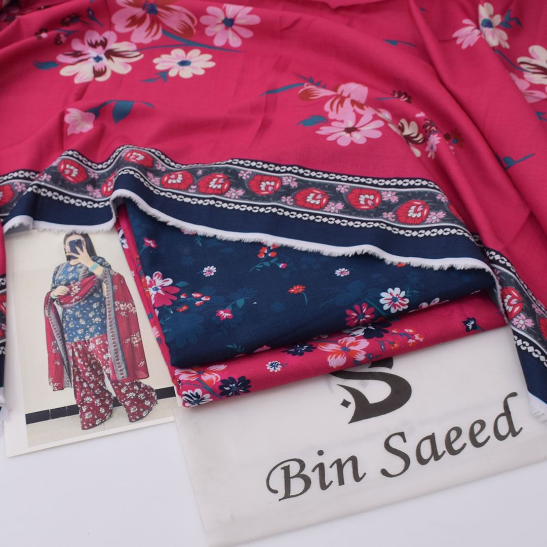 BIN SAEED 3 PIECE KHADDAR ALL OVER PRINTED