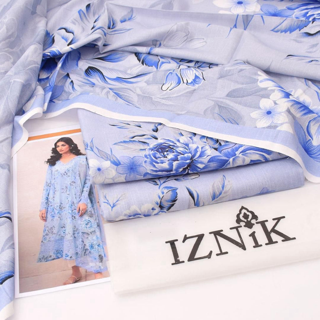 IZNIK 3 PIECE KHADDAR ALL OVER PRINTED