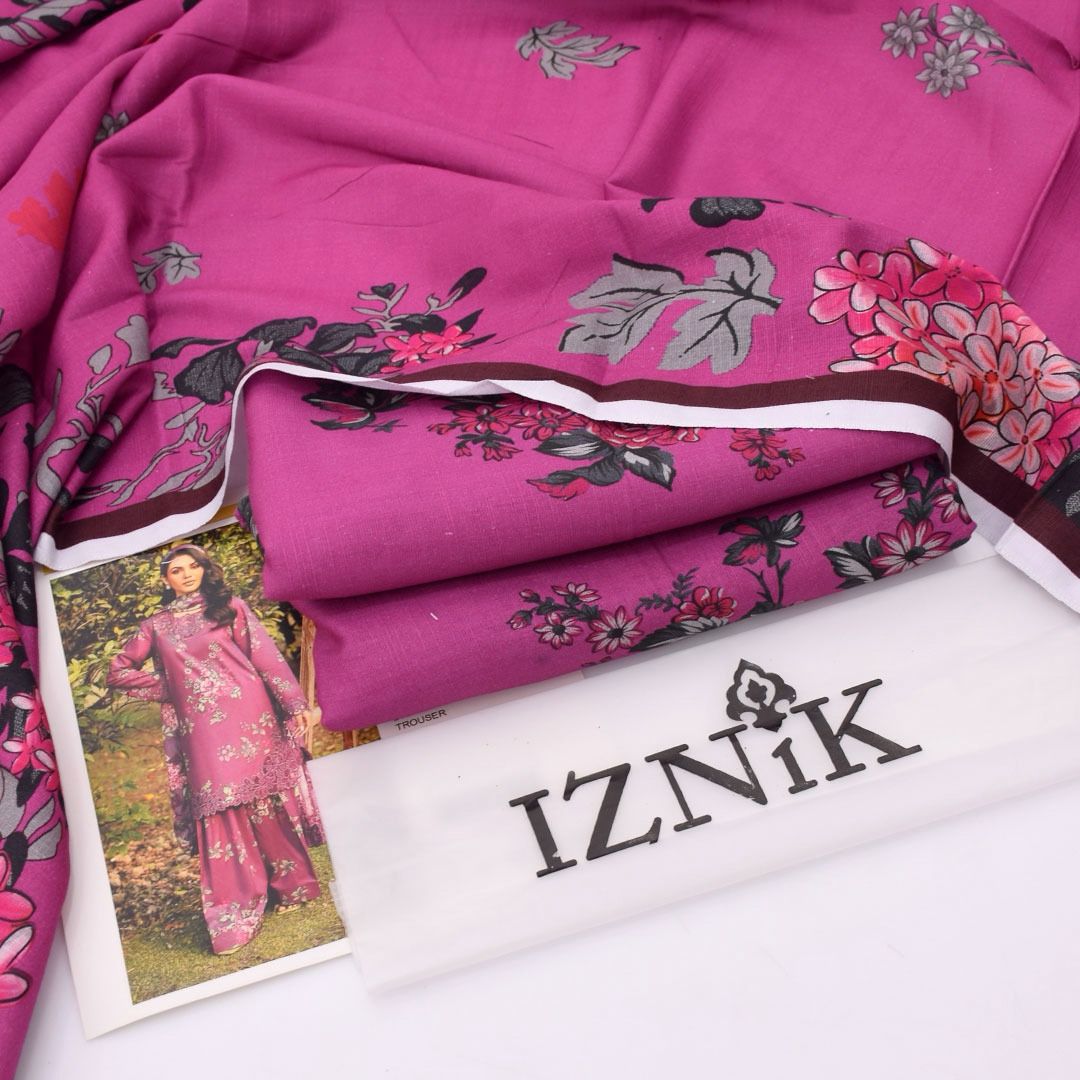 IZNIK 3 PIECE KHADDAR ALL OVER PRINTED