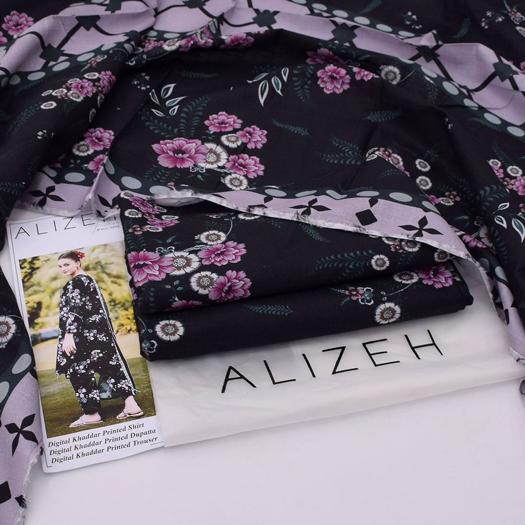ALIZEH 3 PIECE KHADDAR ALL OVER PRINTED