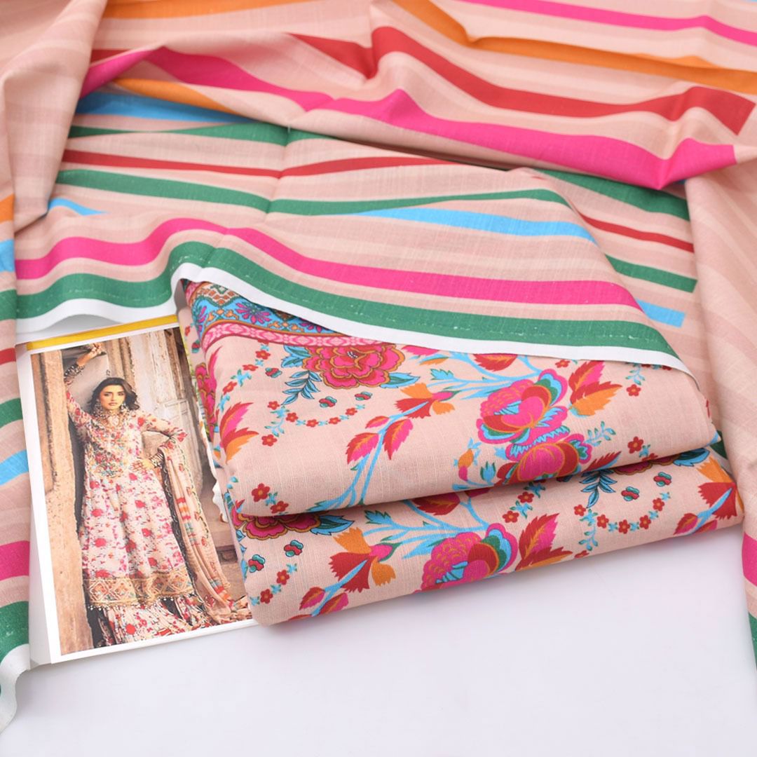 CHARIZMA 3 PIECE KHADDAR ALL OVER PRINTED