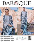 BAROQUE 3 PIECE KHADDAR ALL OVER PRINTED