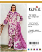 IZNIK 3 PIECE KHADDAR ALL OVER PRINTED
